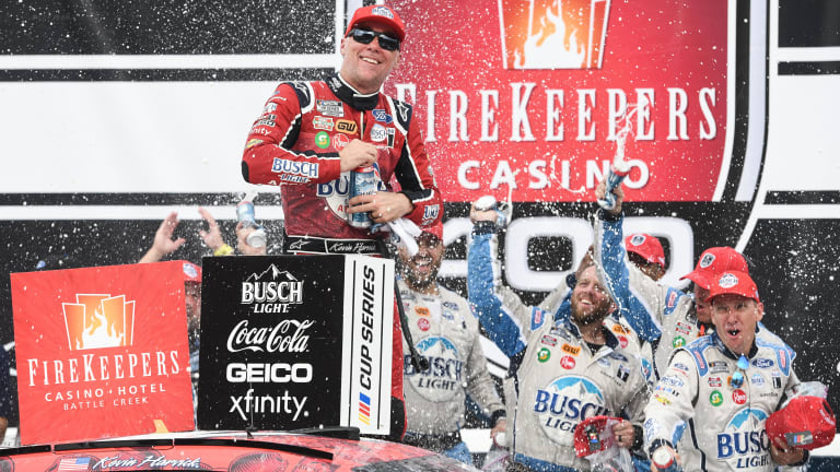 Harvick win tightens up NASCAR Cup game of musical chairs